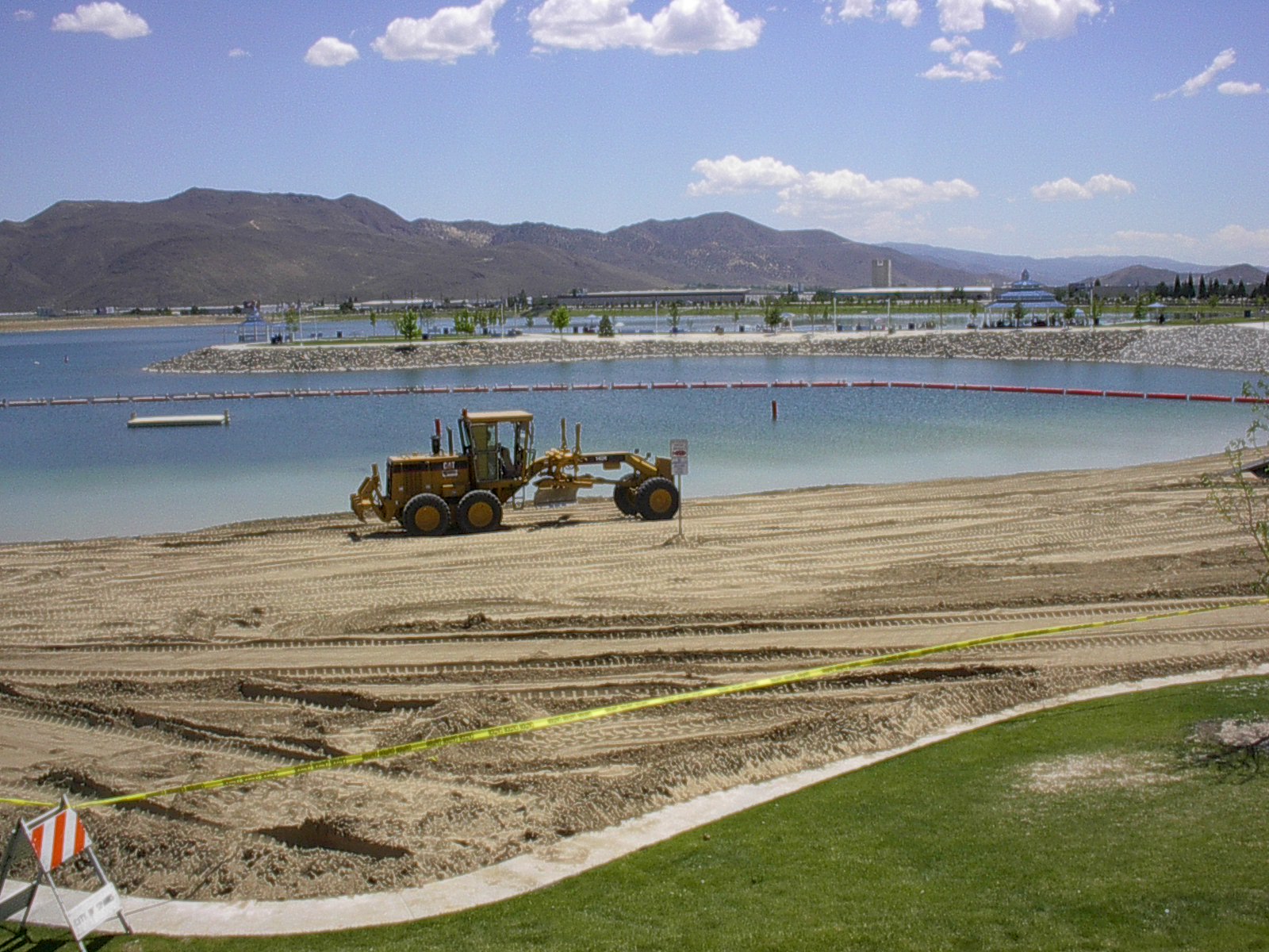 Bringing in Lake Tahoe sand to the Sparks Marina